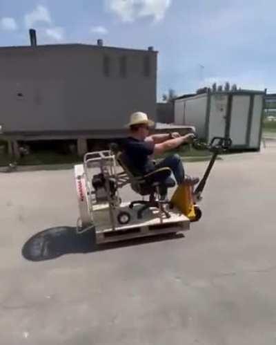 Gamer vehicle, found in the imvention junkyard, raises your speed and overpowers you, because it's a good gaming chair