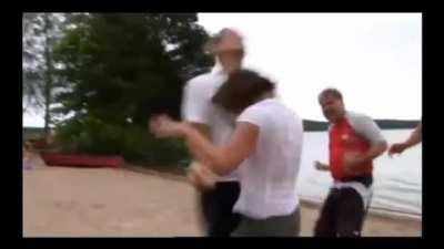 Lady claims she can build a force field around herself