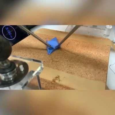 Surgeons practicing with origami