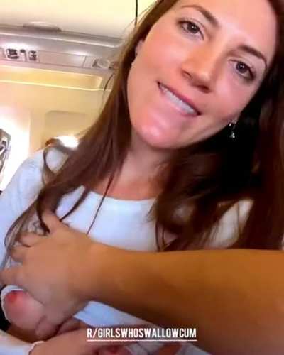 Playing dare on an airplane