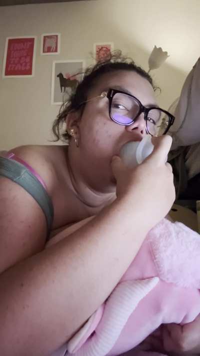 this pervgirl can't go five minutes without fucking her throat