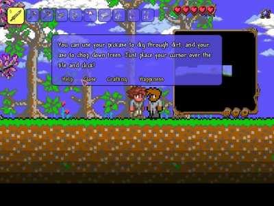 Is this a good way to start a terraria world? (Sorry for bad graphics I play on Windows 98)