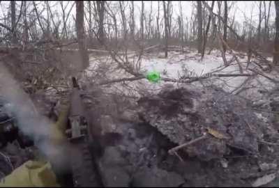 1st person footage of a Ukrainian infantryman on the Kremmina/Svatove front. 5 mins, good quality video