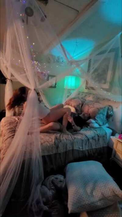 I fuck him so hard you can hear my pussy slapping down on him