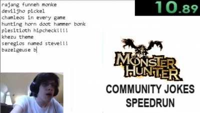 all r/monsterhunter jokes 100% speedrun WR