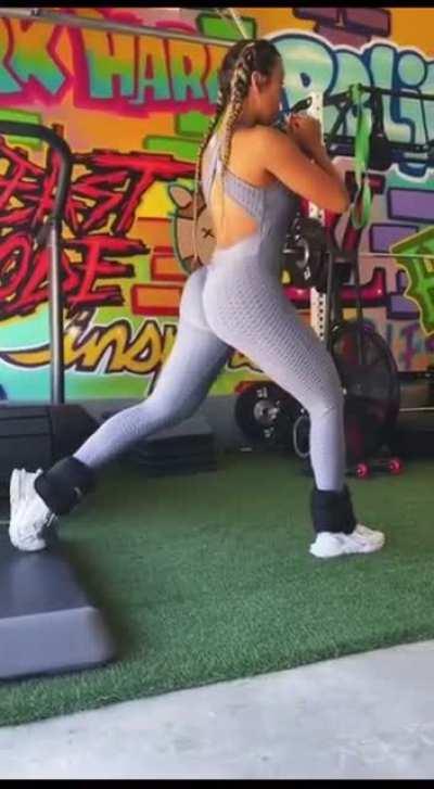 Her new workout jumpsuit 🍑