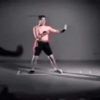 Original footage used to animate the first Mortal Kombat game