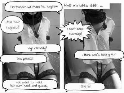 Electrostim and self-bondage. And wild stories in my head. [f][oc]