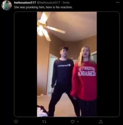 She pulled a prank on him