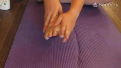 Do you like my pretty pink soles? Perfect massage 💦 after a long sweaty run [oc] See the full video OF: @massagecentral, hope to see you there ;)