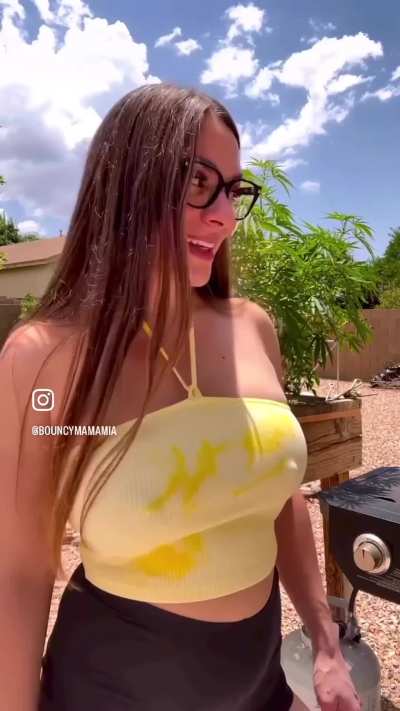 Grab my tits if you can