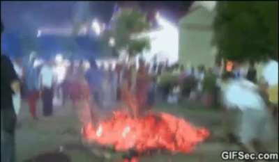 HMR While I participate in this fire-jumping festival