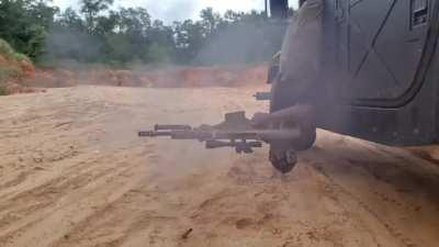 Mag dumping a 50 BMG upside down