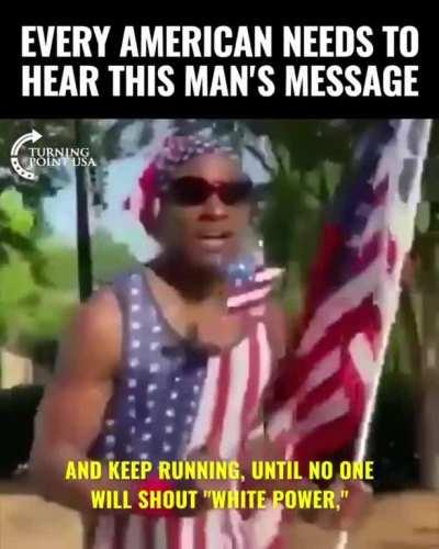 REAL AMERICAN and BLACK PATRIOT speaks out against BLACK LIVES MATTER while running with AMERICAN FLAG! NO MORE BLACK POWER, NO MORE WHITE POWER, promote AMERICAN POWER and UNITY!