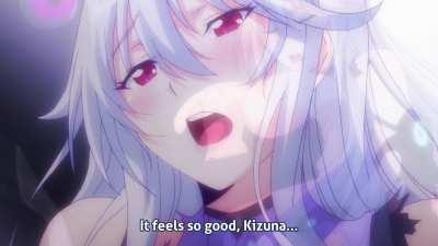 Playing with her body and boobs