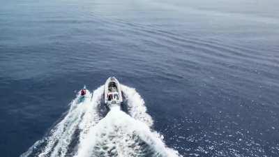A brave Filipino fisherman outmaneuvering the Chinese Coast Guard inside the Philippine waters.