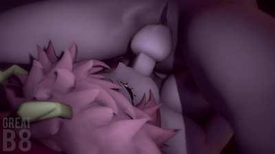 Mina Ashido Auto-Fellatio (GreatB8)