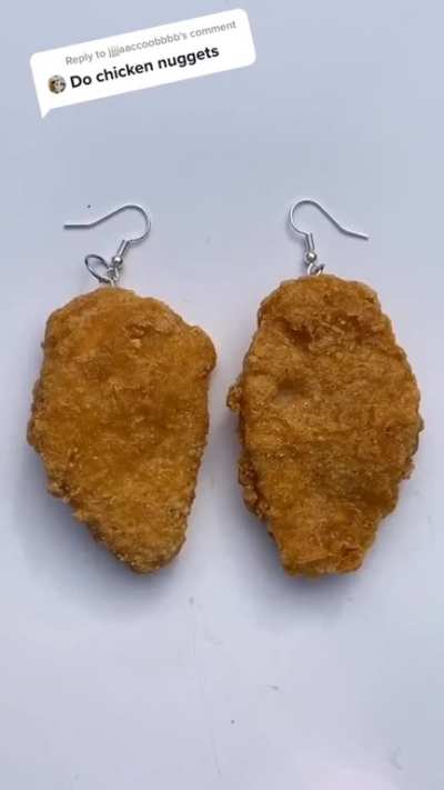 the mcnugget earrings I made in oct 2020
