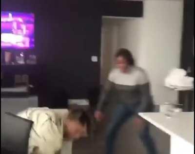 jarad playing mini basketball wit his mother♾