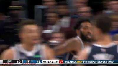 [Highlight] Doncic gets double-teamed in the paint, finds Derrick Jones Jr. for the 3