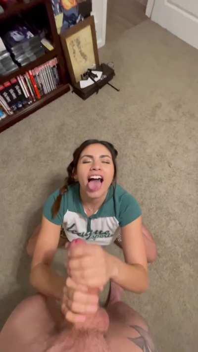 my new friend gave me a facial