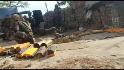 Indian military shelling Azad Kashmir excitedly. Excitement turns to 