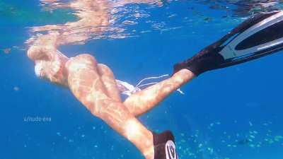 It's nice to swim naked