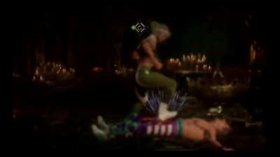 Perfect axe kick, right in the testicles~