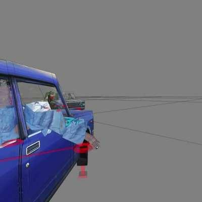 passing rigid body cigarette between cars while driving