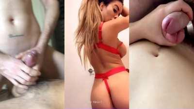 Frotting for a smoking hot bimbo