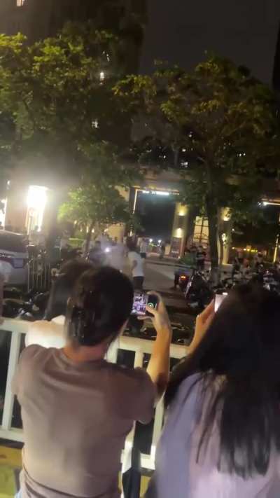 Two men fought by spitting.