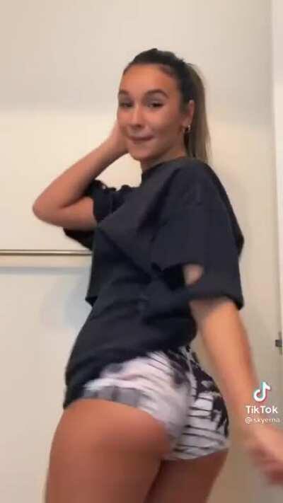 Shaking her little ass