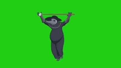 Plague Doctor aka SCP-049 doing the Fortnite Default Dance
