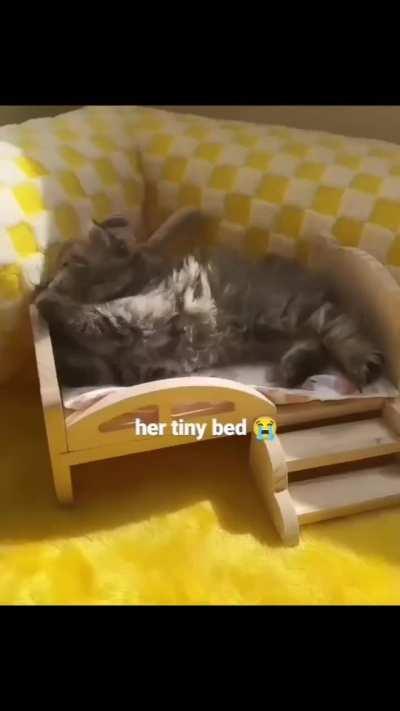 Her tiny bed