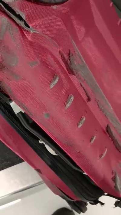 Luggage damaged in the transit