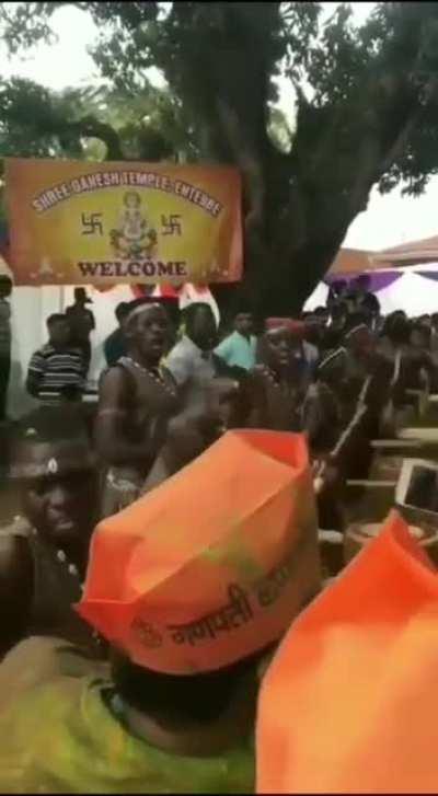 Indians are slipping & African's celebrating Ganesha Chaturthy