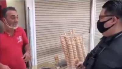 Kim Jong Un buying Turkish ice cream