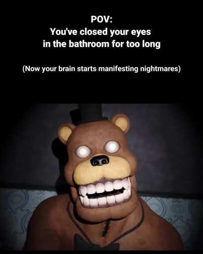 I don't care if there's soap on my face, I'm opening my eyes right now.