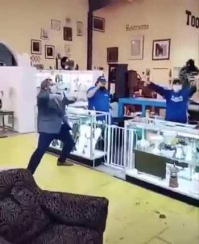 Just a few guys dancing to a song