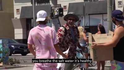 Chad and JT help out with the mask shortage at Huntington Beach