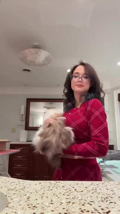 Showing Off Her Cats