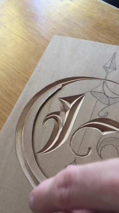 Calligraphy meets WoodCarving. Letter 