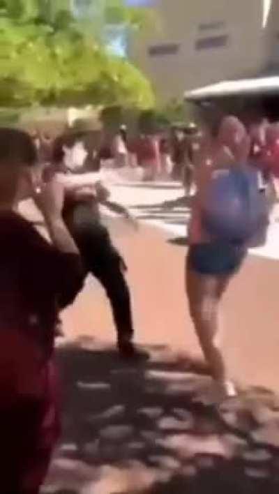 When you think you'll not get punched because you're a girl!