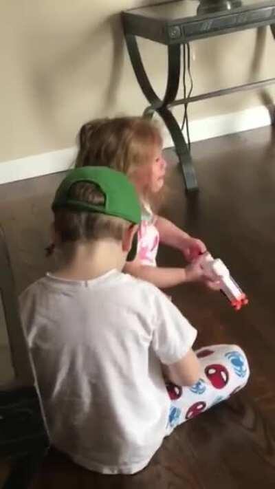 Kid can't take it anymore.