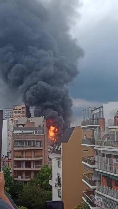 Incendio de hoy en Caballito 