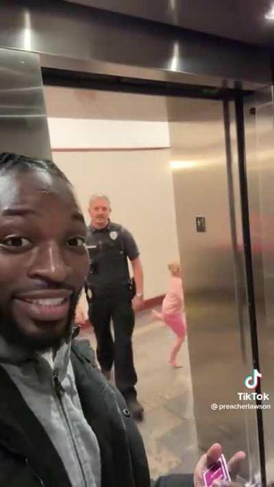 Security doesnât believe he has a room at the hotel