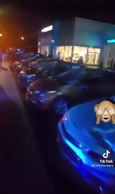 I thought it was two cars that hit the sign but it just gets worse