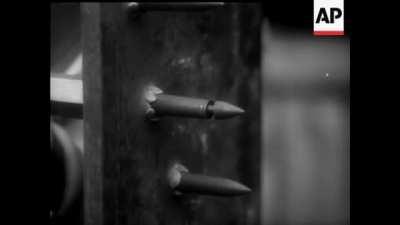 The Cox Submarine Gun devised to puncture the hull of a sunken submarine in order to supply air to the trapped crew.