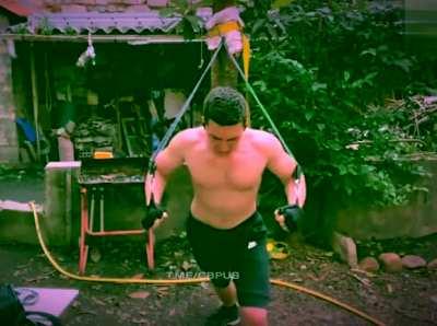 WCGW using a resistance band.