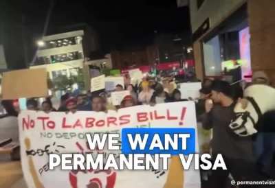 Migrants with temporary/student visa status demanding and protesting to stay in Australia permanently 